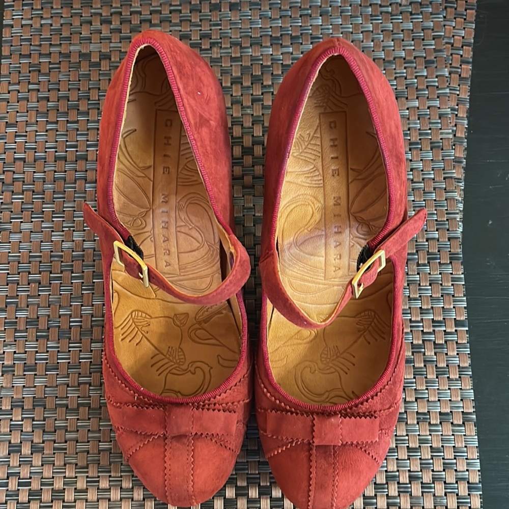Brand New, Never Used Chie  Mihara Women’s Suede Mary Janes